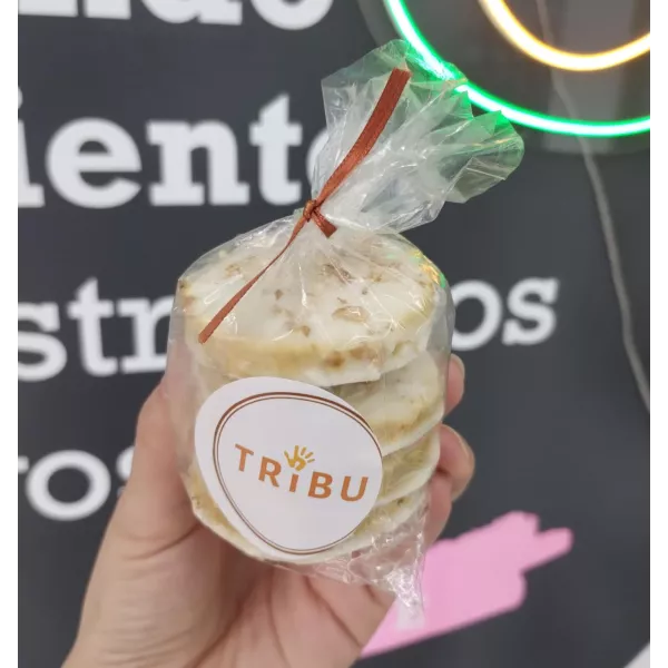 Cookies carrot cake con nueces bañadas chocolate blanco Sin azúcar x 4 TRIBU