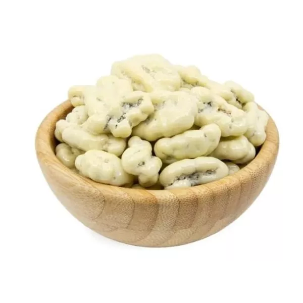 Nueces Pecan Garrapiñadas Bañadas En Chocolate blanco X 100grs A Granel