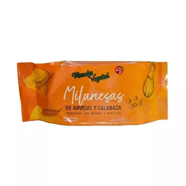 Milanesas De Quinoa, Calabaza Y Arvejas X 400 Grs Mundo Vegetal
