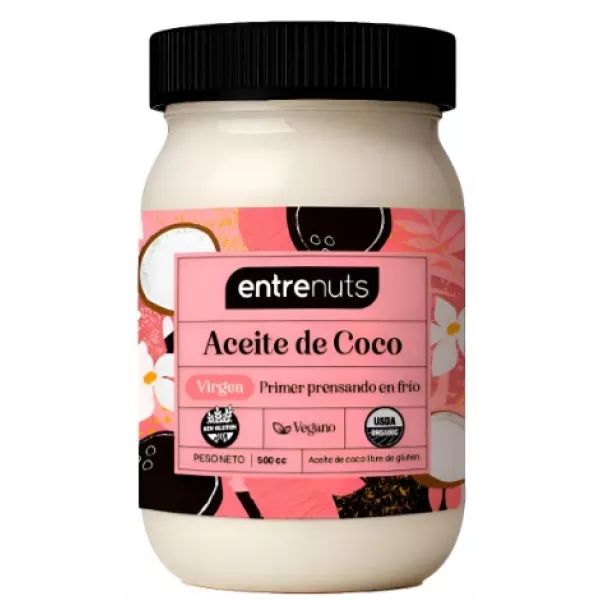 Aceite De Coco Virgen X 360 Ml Entre Nuts