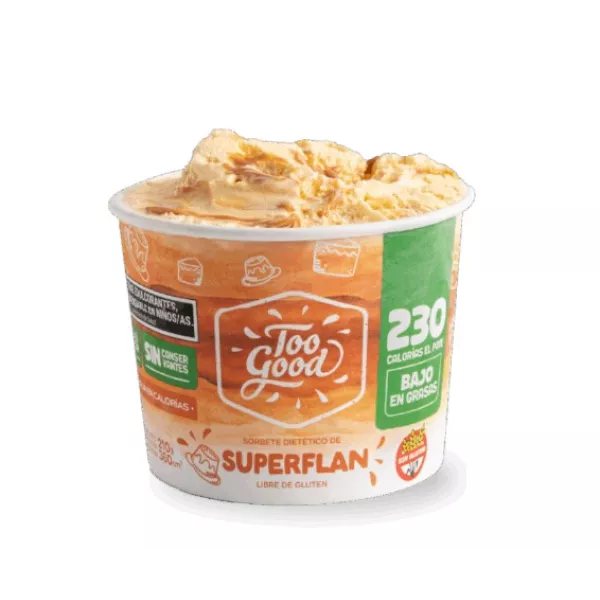 Helado De Super Flan Bajas Calorias Too Good