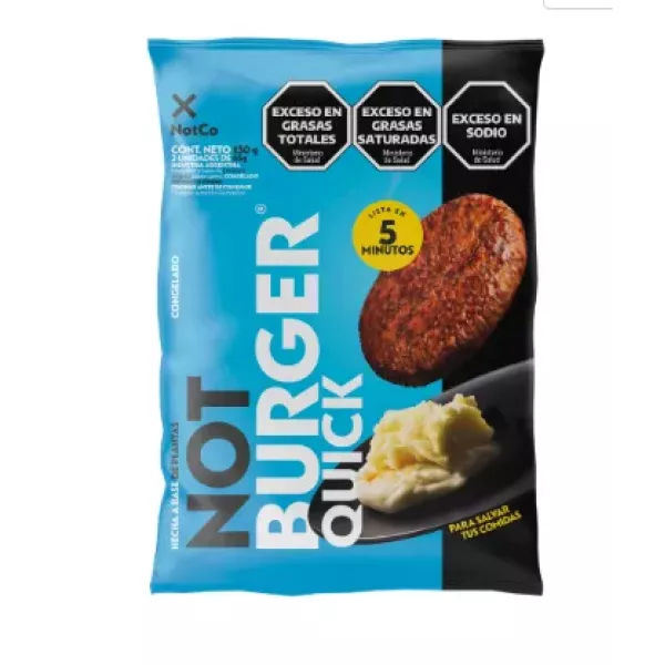 Hamburguesa Vegana Quick X 2 Not Co