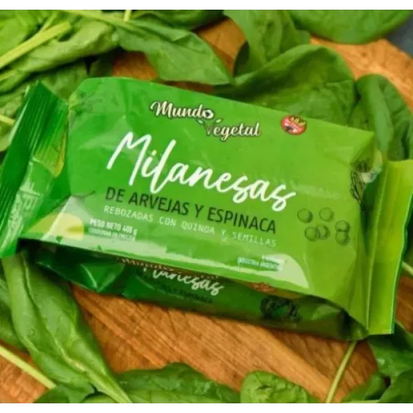 Milanesas De Quinoa, Espinaca Y Arveja X 4 Mundo Vegetal
