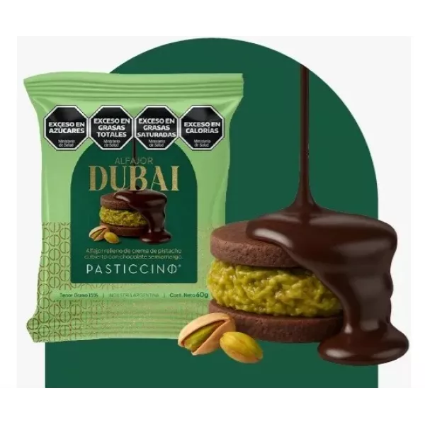 Alfajor Relleno de Pistacho Dubai Pasticcino