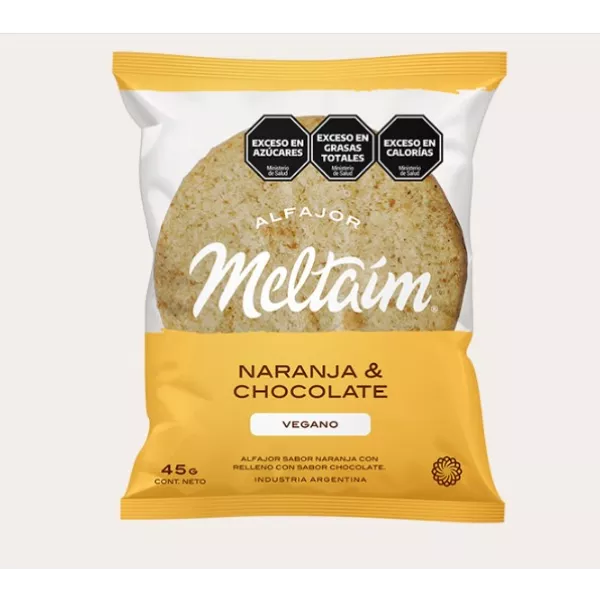 Alfajor Vegano De Naranja Y Chocolate Meltaim