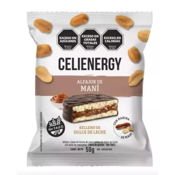 Alfajor de Mani Relleno De Dulce De Leche Sin Tacc Celienergy