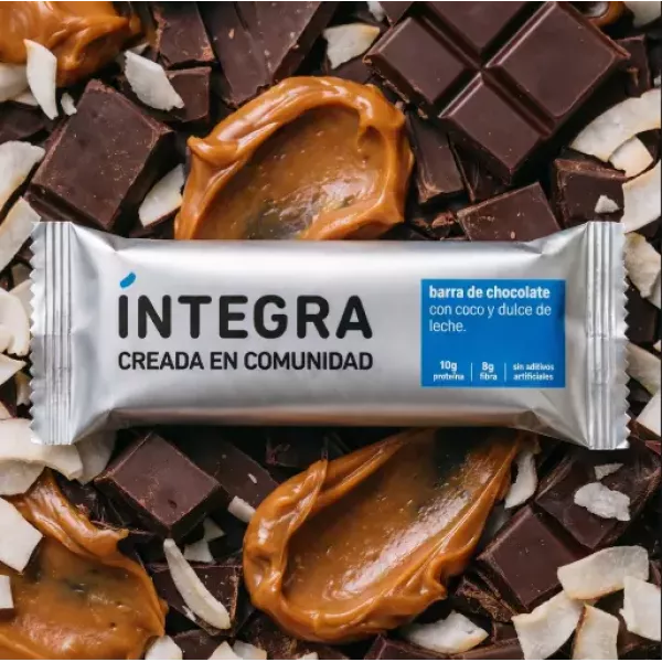 Barrita de Proteica De Chocolate con coco y dulce de leche Integra
