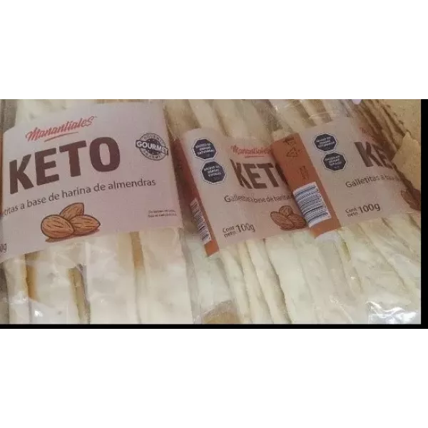 Galletitas lenguitas Keto de Almendras Manantiales
