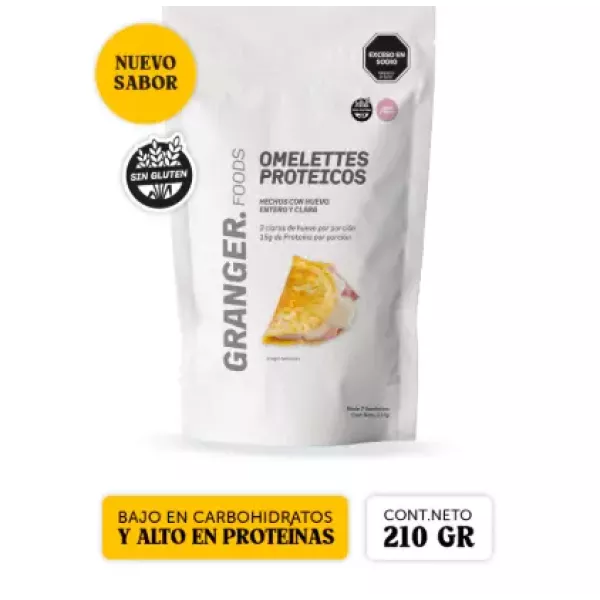 Pre Mezcla Para Omelettes Proteicos  sabor jamon y queso x 210 grs GRANGER