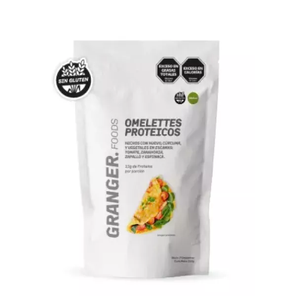 Pre Mezcla Para Omelettes PROTEICOS Mix de Verduras  Sabor albahaca 210 grs GRANGER