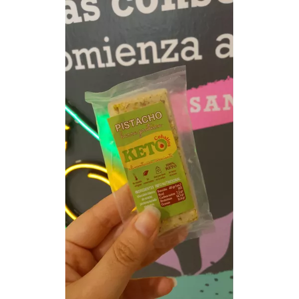 Barrita Proteica Pistachos KETO CEBALLOS