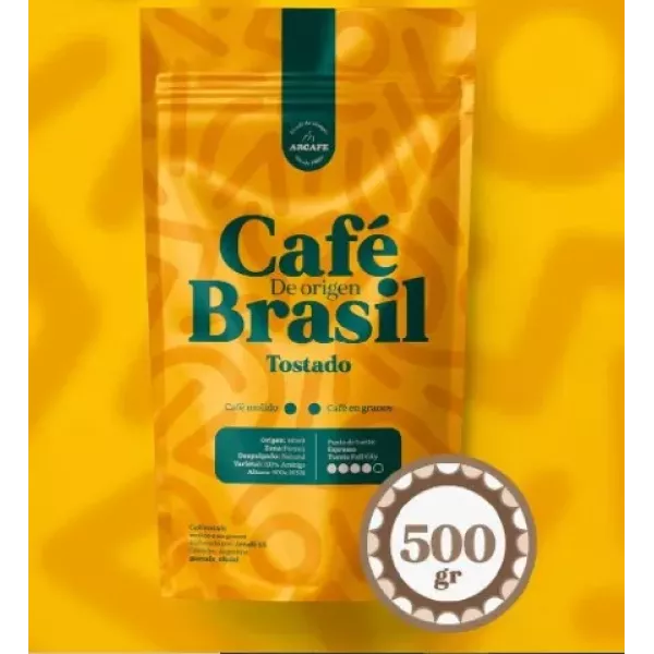 Café Premium  En Grano Brasil Arcafe 250g