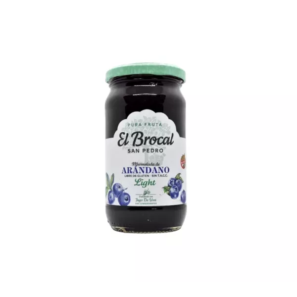 Mermelada De Arándanos Light Sin Tacc 400 Ml El Brocal