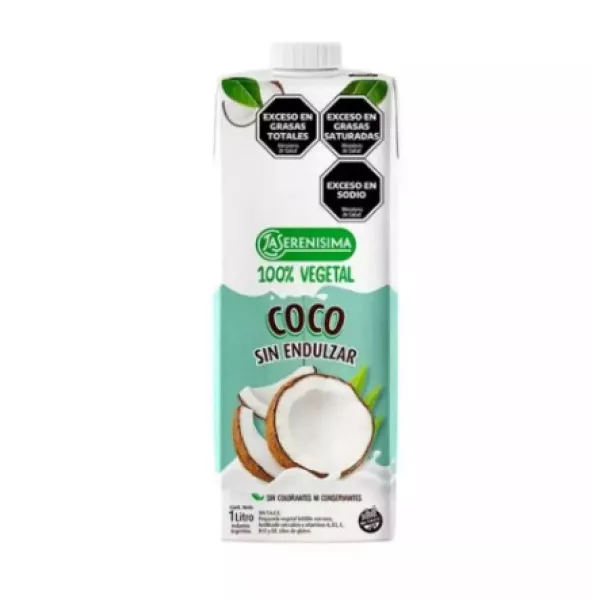Leche De Coco Sin Azucar 1litro La Serenisima