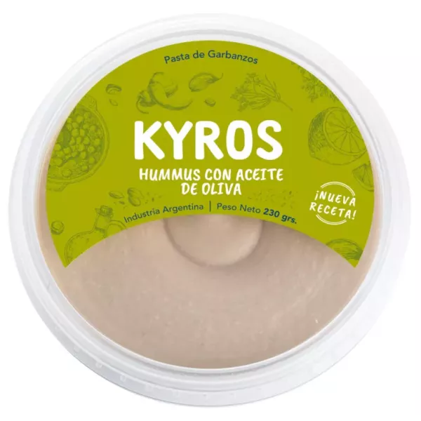 Dip De Hummus Con Aceite De Oliva Kyros