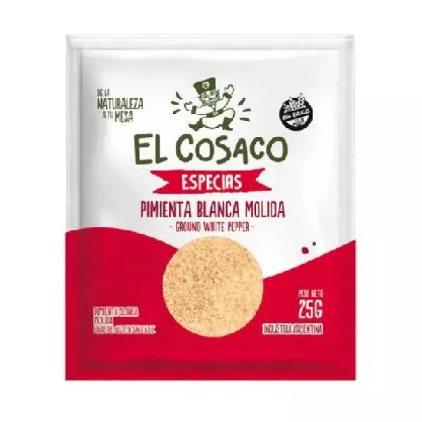 Pimienta Blanca En Polvo Sin Tacc X 25grs El Cosaco
