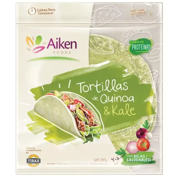 Tortillas De Quinoa Y Kale Aiken Foods