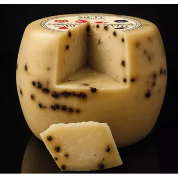 Queso Sardo De Cabra con pimientas  "Pepato" Sin Tacc Siete Cabritos