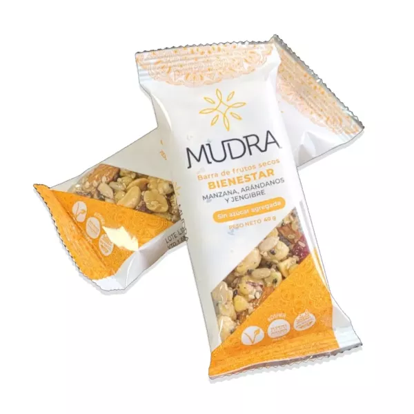 Barrita De Frutos Secos Manzana, Arandanos Y Jengibre Bienestar Mudra