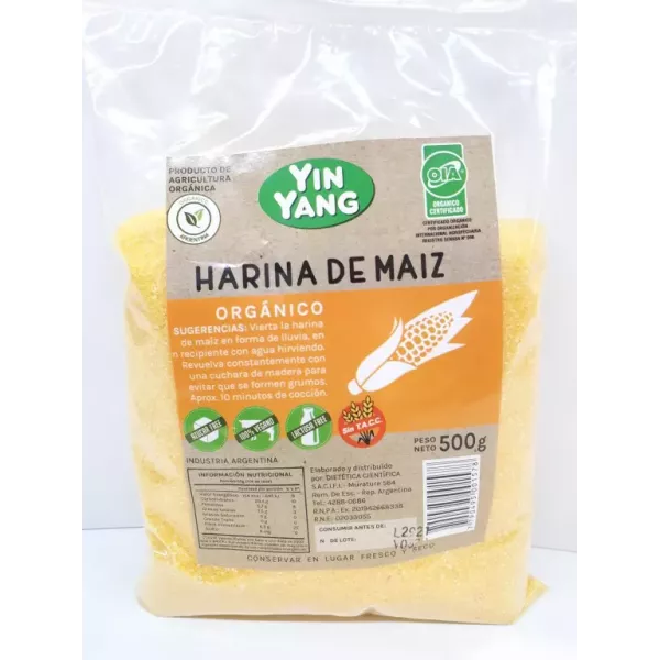 Harina De Maiz Orgánica (polenta) Yin Yang