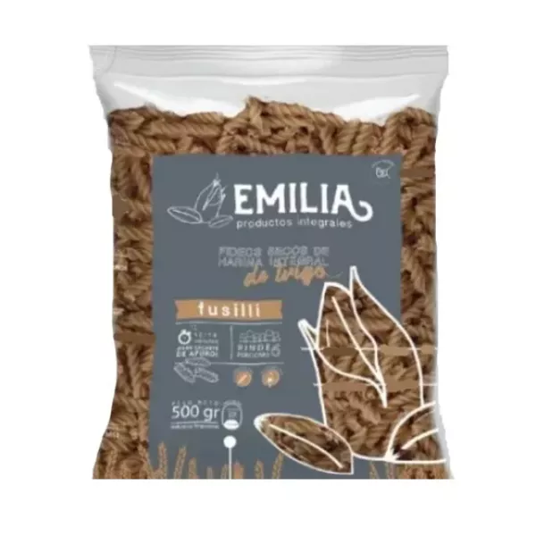 Fideos Fusilli De Harina Integral Emilia