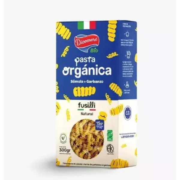 Pasta Fusilli Organica X 300 Grs Dicomere