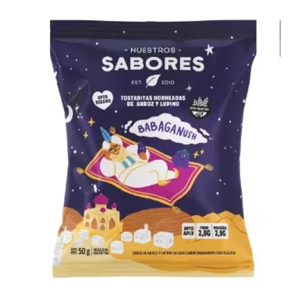 Tostaditas Sabor Babaganush X50grs Nuestros Sabores