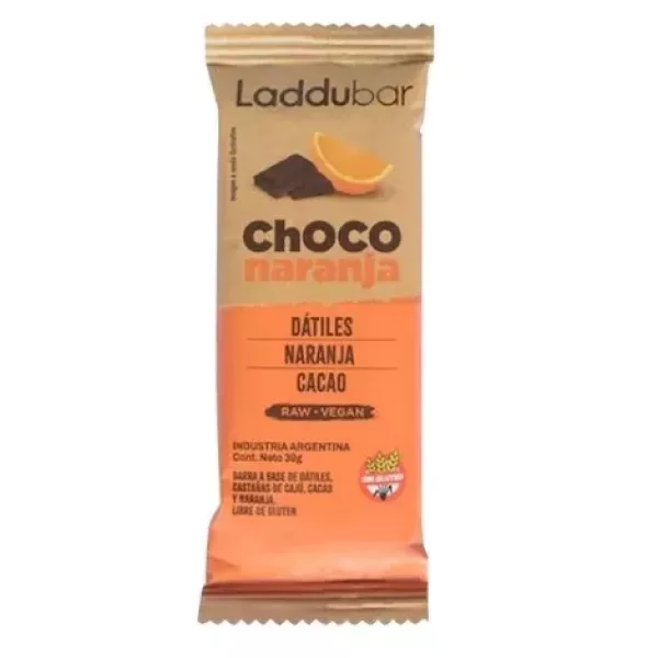 Barrita De Naranja Y Cacao Sin Tacc Y Vegana Laddubar