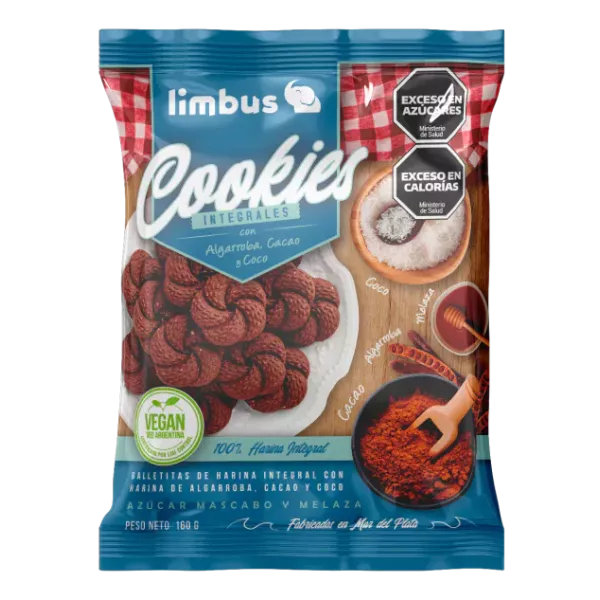 Cookies Integrales Con Algarroba, Cacao Y Coco Limbus