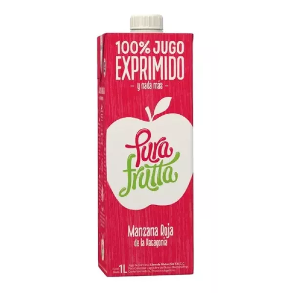 Jugo Natural Manzana Roja X 1 Litro Pura Frutta
