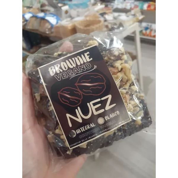 Brownie Con Nueces Integral Y Vegano Vaniglia