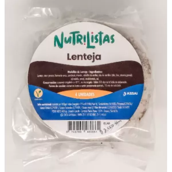 Medallones Lenteja X 4 Nutrilistas