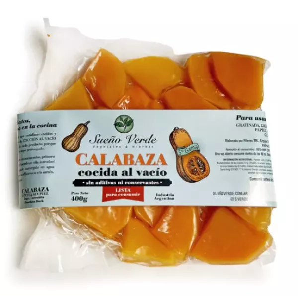Calabaza Cocida Al Vacio Congelada Sueño Verde