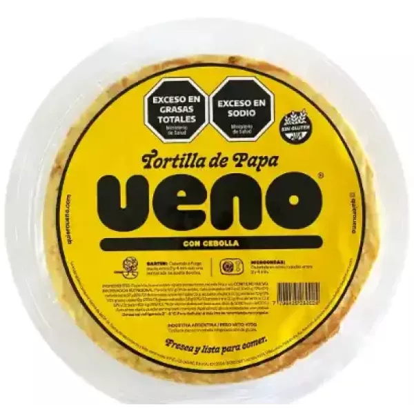 Tortilla De Papa Con Cebolla X 470 Grs Sin Tacc Ueno