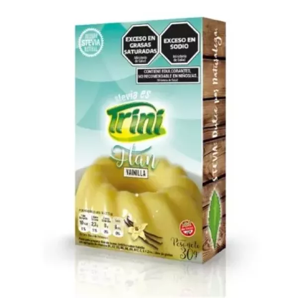 Flan De Vainilla Con Stevia X 30 Grs Trini