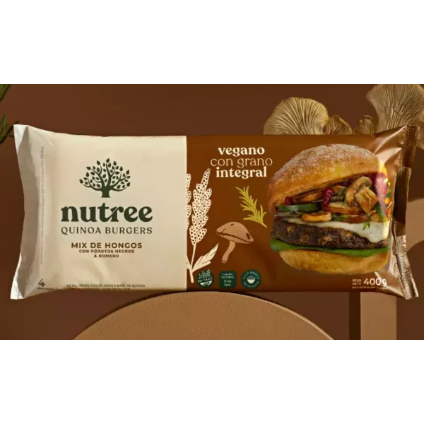 Medallones De Quinoa Mix De Hongos X 4 Nutree