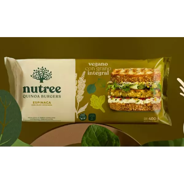 Medallones De Quinoa, Espinaca Y Nuez Moscada X 4 Nutree