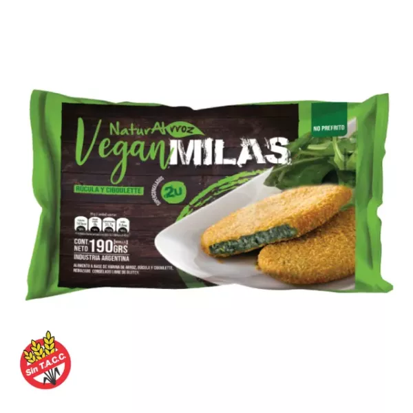 Milanesa De Cibullete Y Rucula Vegana Y Sin Tacc X 2 Naturalrroz