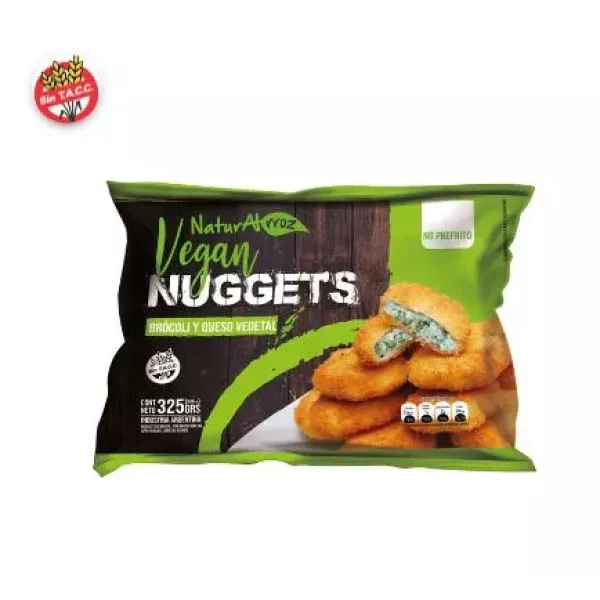 Nuggets Vegan De Brocoli Y Queso Vegetal X 325 Grs Naturalrroz
