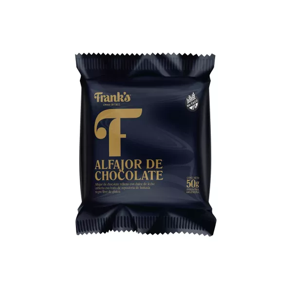 Alfajor De Chocolate Relleno Con Dulce De Leche Sin Tacc Franks