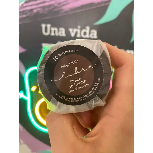 Alfajor Keto Dulce De Leche Con Chocolate Libre Chocolate