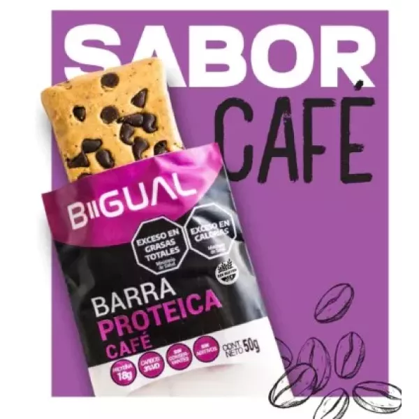 Barra Proteica Café 50 Grs Bigual