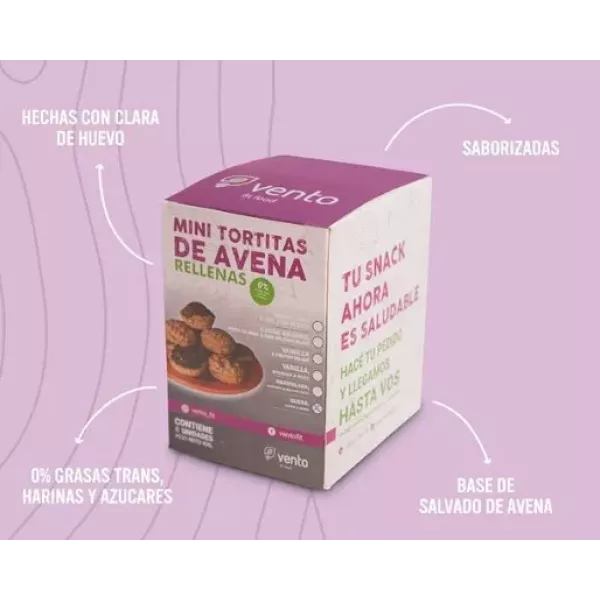 Muffins De Avena Rellenos Con Dulce De Leche Vento Fit X1