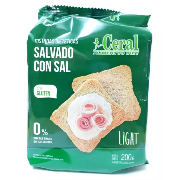 Tostadas De Salvado Light Con Sal X 200 Grs Ceral