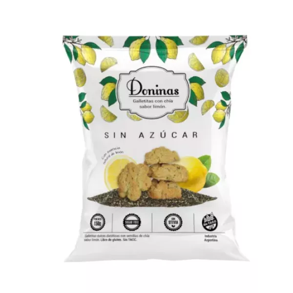 Galletitas De Limon Sin Azucar Y Sin Tacc Doninas