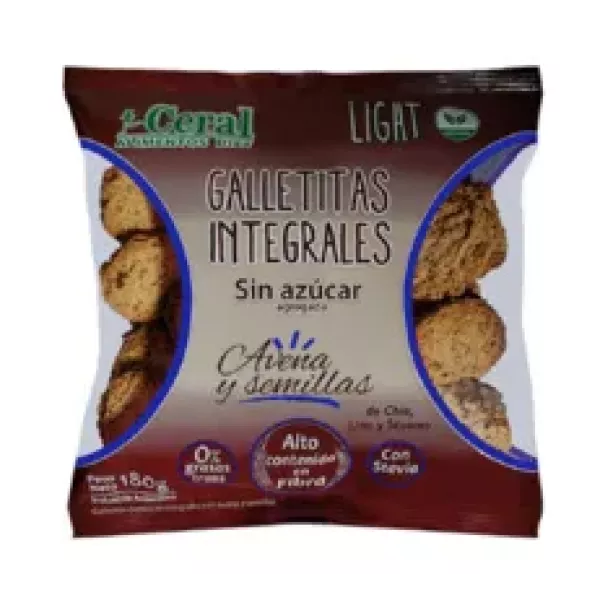 Galletitas Integrales De Semillas Y Avena Sin Azucar X 180 Grs Ceral