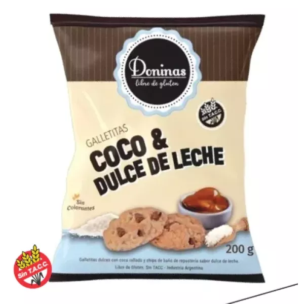 Galletitas Coco Y Dulce De Leche Sin Tacc Doninas