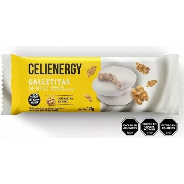 Galletitas De Nuez Bañadas En Choco Blanco Sin Tacc Celienergy