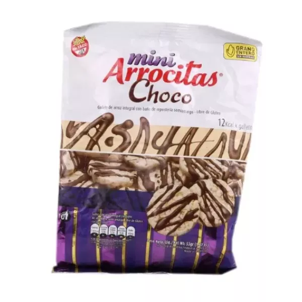 Galletitas De Arroz Con Chocolate Sin Tacc Mini Arrocitas