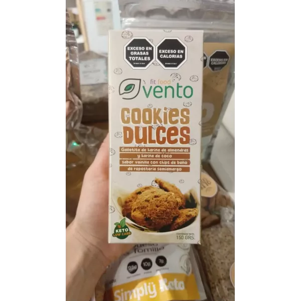 Cookies Keto Con Chips De Chocolate 150 Grs Vento Fit